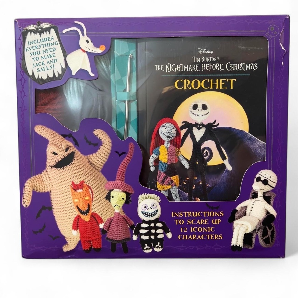 Disney Nightmare Before Christmas Crochet Kit Thunder Bay Press Amigurumi Set OS
